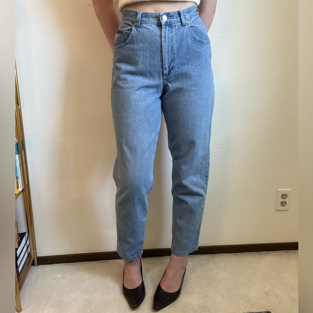 Vintage 90s Jones New York Sport Mom Jeans Rigid Denim Retro Classic - Picture 4 of 10